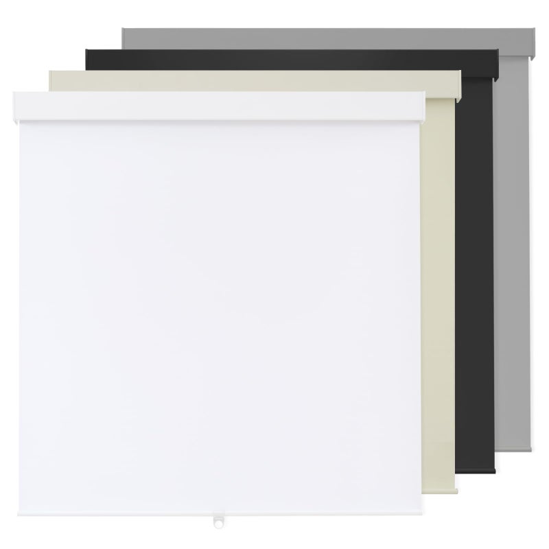 Dephora 100% Blackout Roller Shades Cordless Blinds for Indoor Windows,Free-Stop Window Shades Pull Down,Thermal Insulated Fabric UV Protection,Blackout Window Guard Blinds for Home,Office,White,23" W x 72" H - Image 1