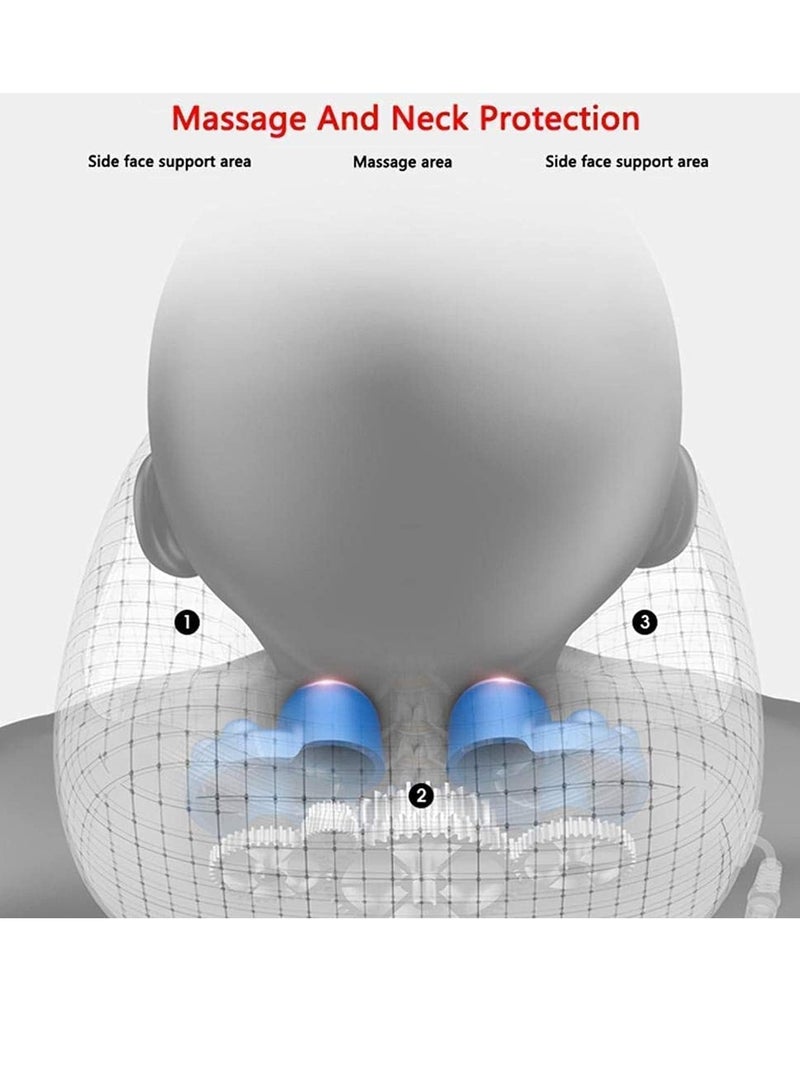 إسكدنيا Rechargeable U Shaped Cervical Massage Pillow Neck Massager Vibration Pillow, Multifunctional Shoulder and Electric for Relax Muscles Fatigue - Image 4