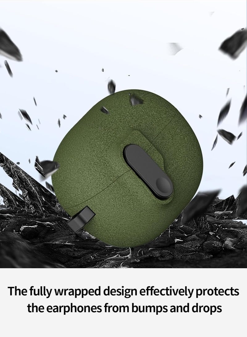 Fashion design protective case for Huawei FreeBuds Pro 4/Pro 3 generation, frosted material for touch, Huawei FreeBuds Pro 4/Pro 3 cover with magnetic switch buckle（Green） - Image 2