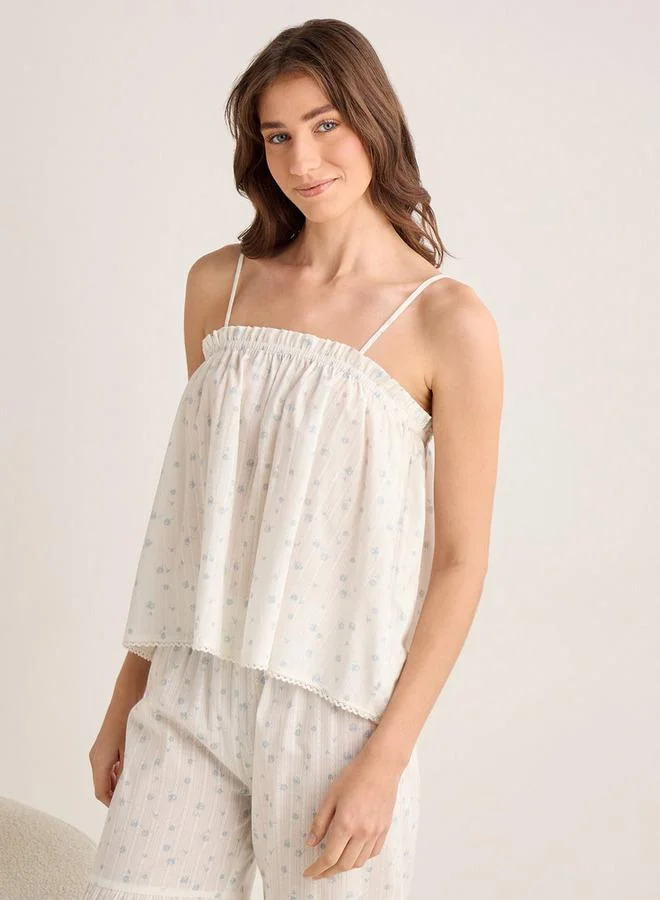 سبلاش فيڤ Pyjama Set Spaghetti Strap Top & Trousers Cotton