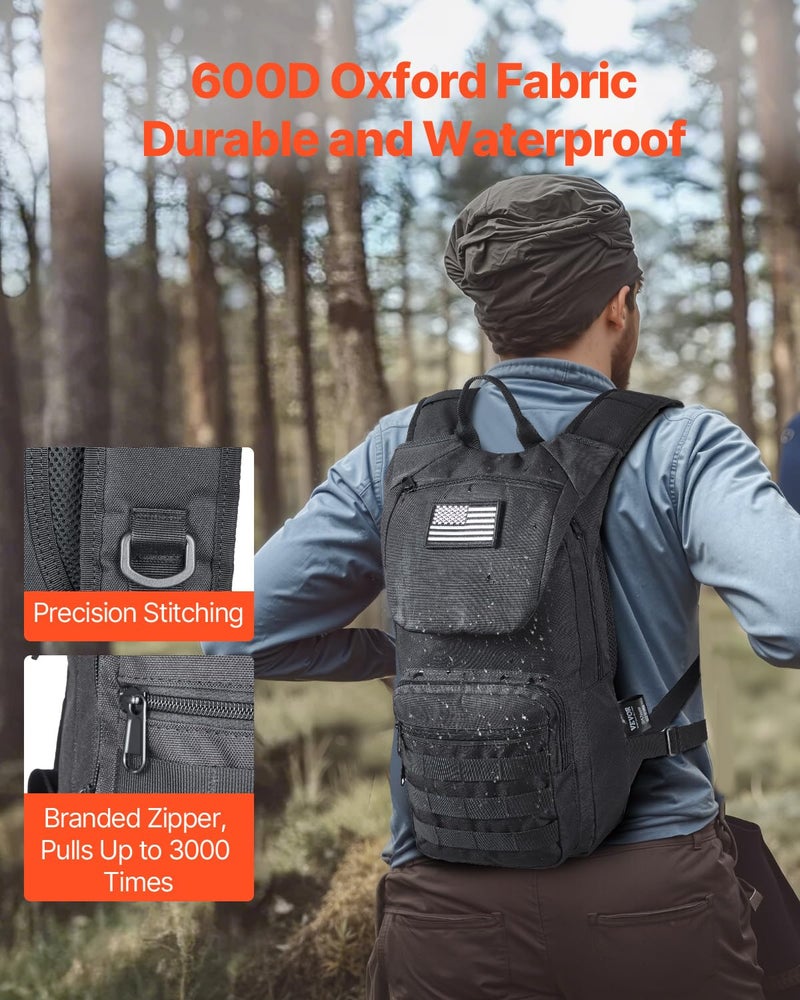 VEVOR Hydration Backpack with 2L TPU Water Bladder, Hydration Pack Backpack, Lightweight Hiking Water Backpack for Men Women, Hydro Water Daypack for Hiking, Running, Cycling, Camping & Rave - Image 4