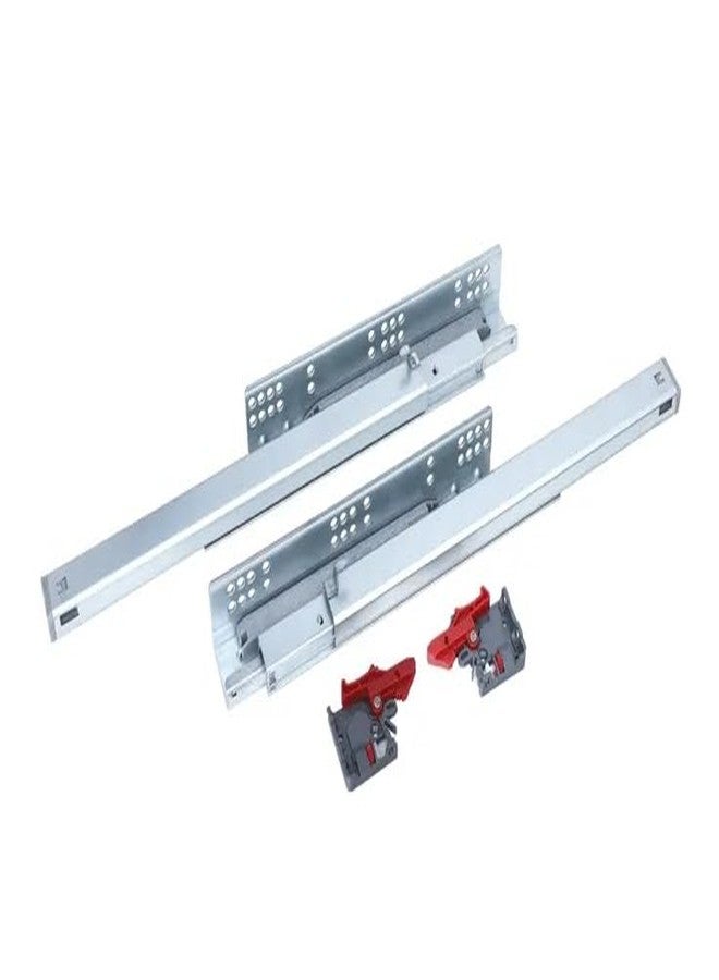 DBR Wadrobe Wooden Soft Close Quadro Slide Runner Channel for Drawer (14 Inche), Heavy Duty Silent Hydraulic with Locking Clips Weight Capacity 40Kg - 1 Pair/2 pcs (14 Inches) - Image 2