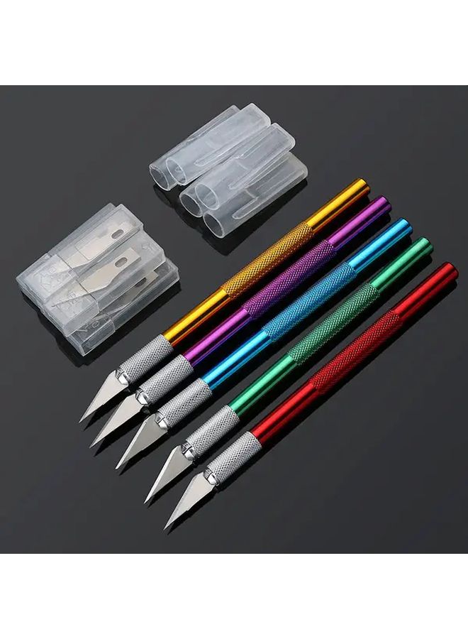 Purple Craft Knife Set With 5 Blades For PCB Repair And DIY Engraving - Image 1