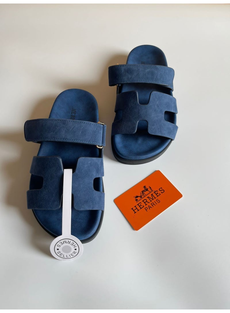 Hermes H24 Hermes Chypre Unisex Sandal Dark Blue - Image 1