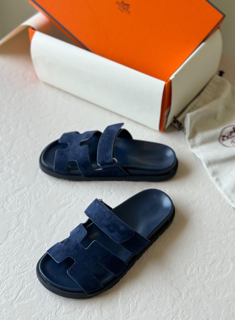 Hermes H24 Hermes Chypre Unisex Sandal Dark Blue - Image 2