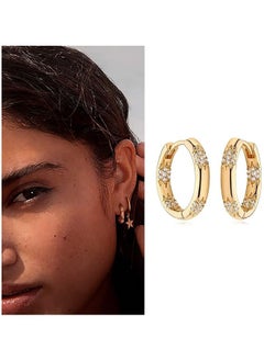 Mevecco MEVECCO Women Huggie Earrings Gold Hoop 14K Gold Filled Small Simple Handmade Hypoallergenic Everyday Jewelry  - Image 3