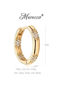 Mevecco MEVECCO Women Huggie Earrings Gold Hoop 14K Gold Filled Small Simple Handmade Hypoallergenic Everyday Jewelry  - Image 4