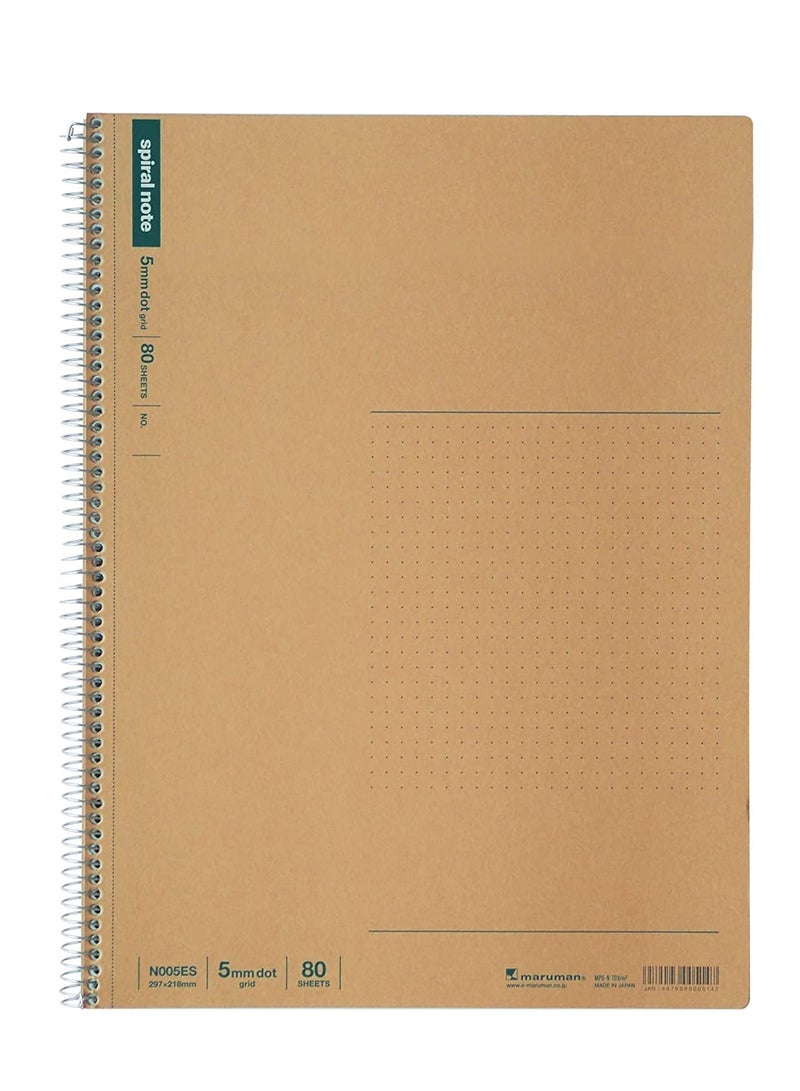 Maruman دفتر ملاحظات بحجم A4 مع 80 ورقة بنمط شبكة منقطة - Image 1