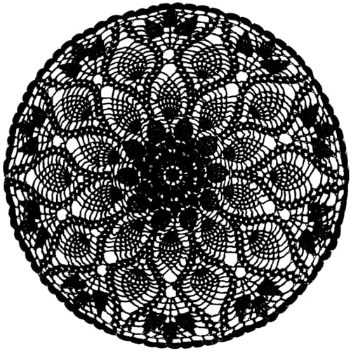 Phantomon Phantomon Lace Doilies Table Placemats Handmade Crochet Cloth Round Coasters Cotton Doilies for Tables, Sofa Cover, - Image 2