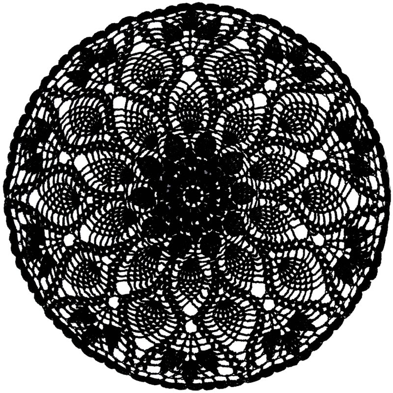 Phantomon Phantomon Lace Doilies Table Placemats Handmade Crochet Cloth Round Coasters Cotton Doilies for Tables, Sofa Cover, - Image 1