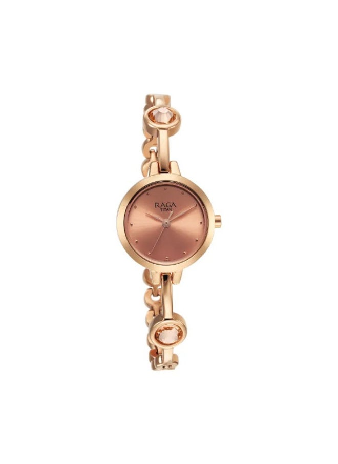 TITAN Titan Raga Viva Quartz Analog Rose Gold Dial Rose Gold Metal Strap Watch for Women  - Image 2