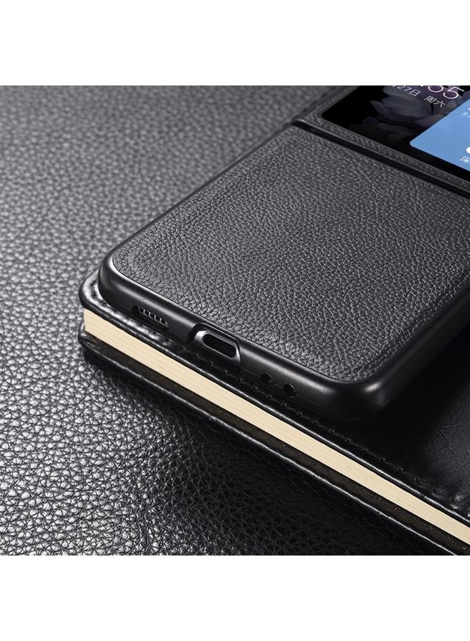S-TOP Case For Samsung Galaxy Z Flip5 Genuine Leather Shockproof Protective Phone Case - Image 5