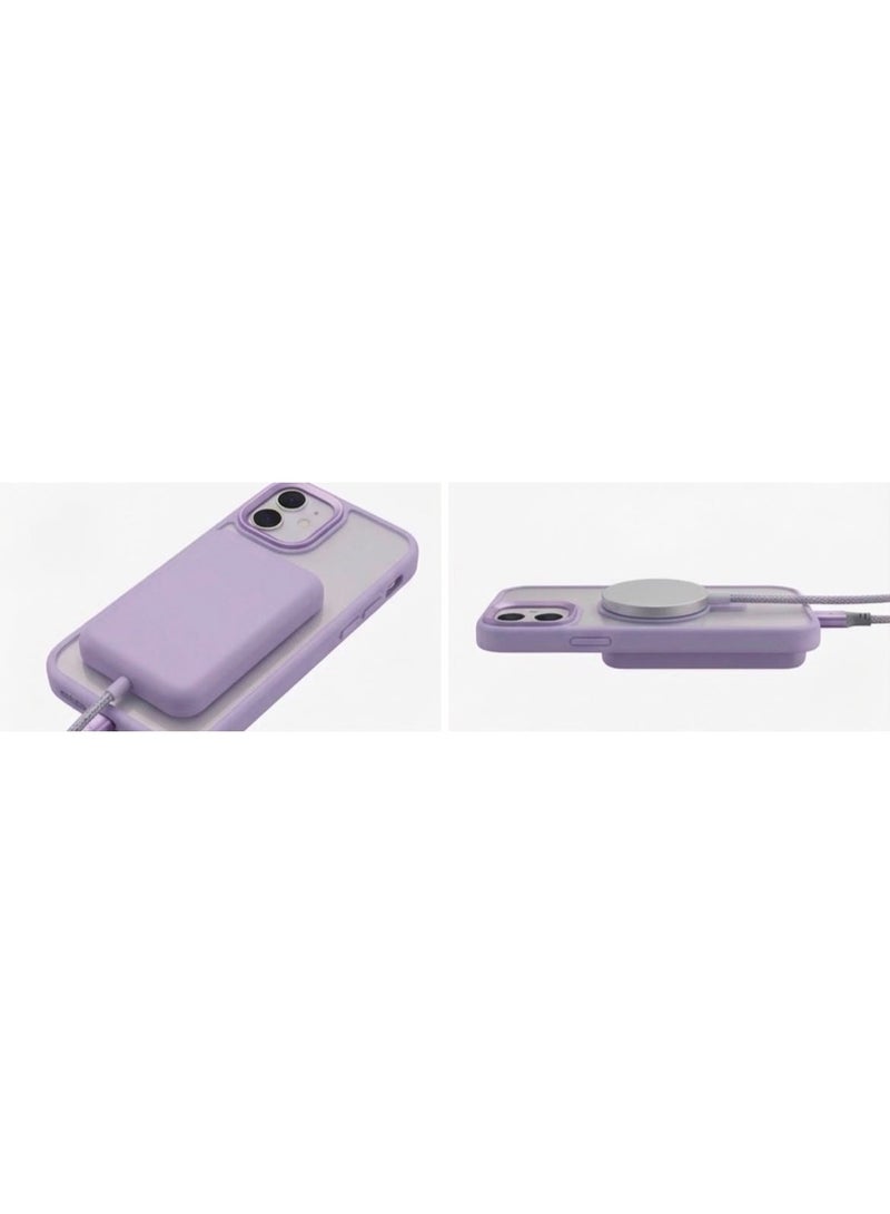 Transparent protective case for iPhone 16, MagSafe compatible, featuring a built-in stand ring around the camera frame and protective lens covers. - Image 3