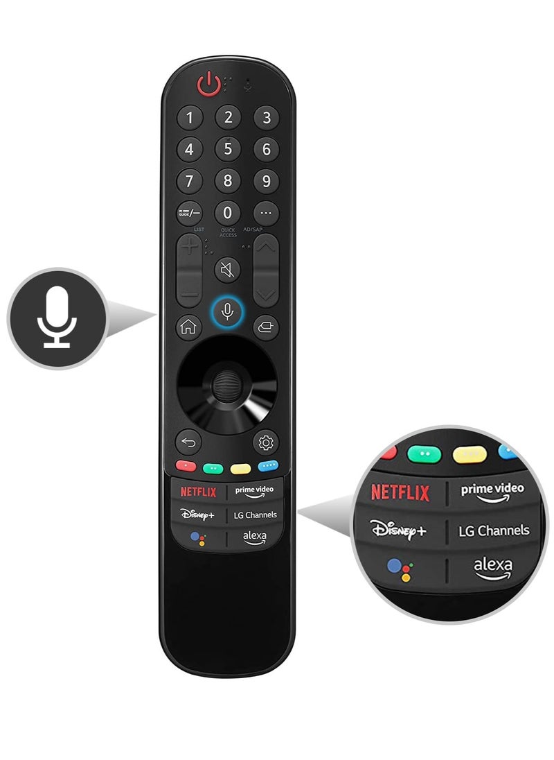 MJZ - Magic Remote AN-MR22GA Replacement for LG Smart TV Remote with Google/Alexa Voice and Pointer Function, Universal LG Remote Control for LG UHD OLED QNED NanoCell 4K 8K 2021 2022 2023 Models - Image 1