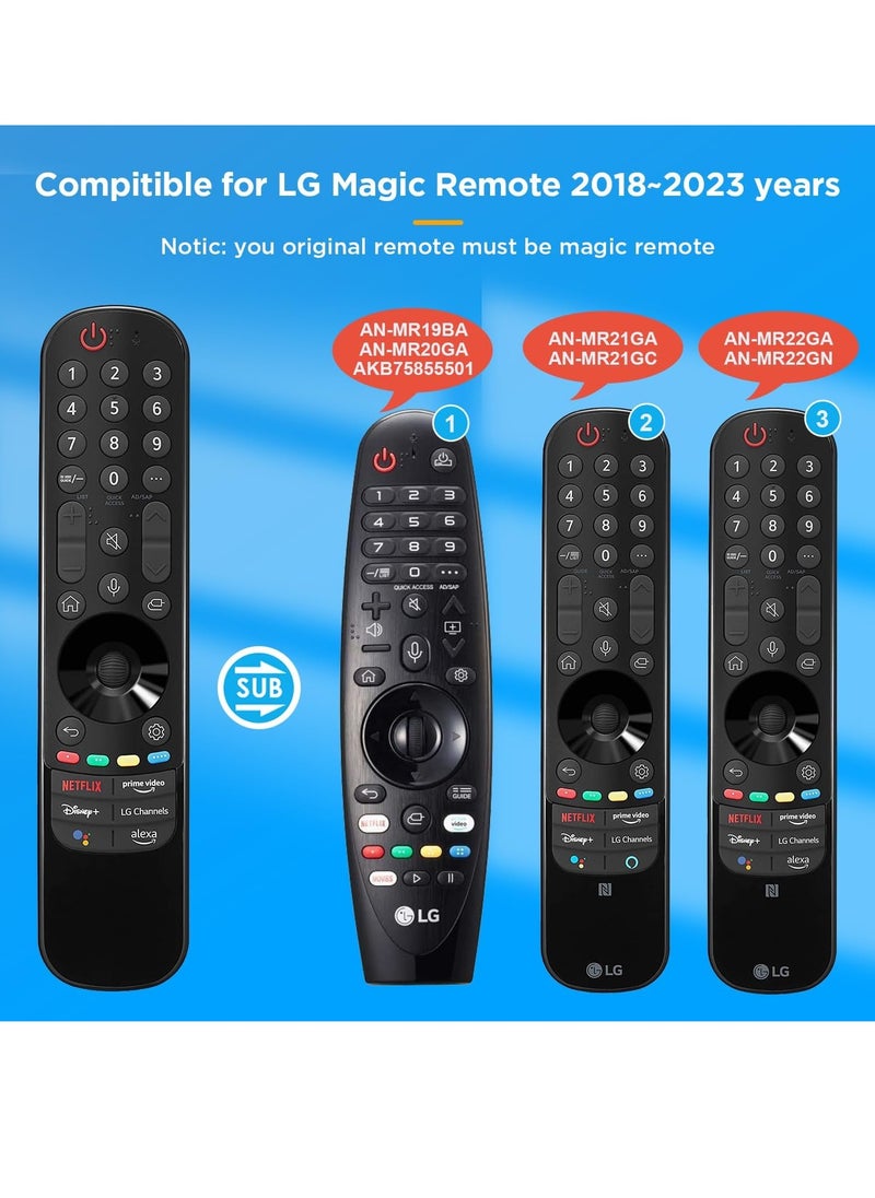 MJZ - Magic Remote AN-MR22GA Replacement for LG Smart TV Remote with Google/Alexa Voice and Pointer Function, Universal LG Remote Control for LG UHD OLED QNED NanoCell 4K 8K 2021 2022 2023 Models - Image 1