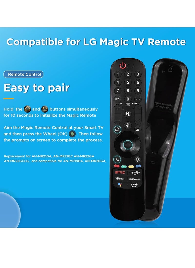 MJZ - Magic Remote AN-MR22GA Replacement for LG Smart TV Remote with Google/Alexa Voice and Pointer Function, Universal LG Remote Control for LG UHD OLED QNED NanoCell 4K 8K 2021 2022 2023 Models - Image 1