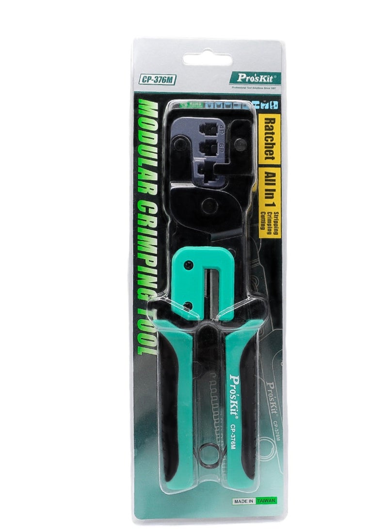 Proskit Modular Crimping Tool, Auto-Adjust Crimping Tool for 4, 6, 8 Poles Modular Connectors, Steel Frame, Ratcheting Design  - Image 2