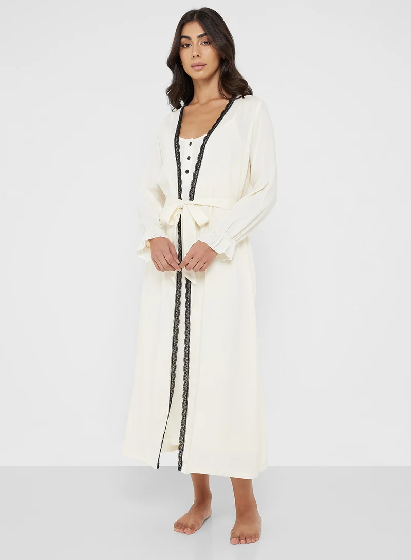 Khizana Nighdress &amp; Robe Set