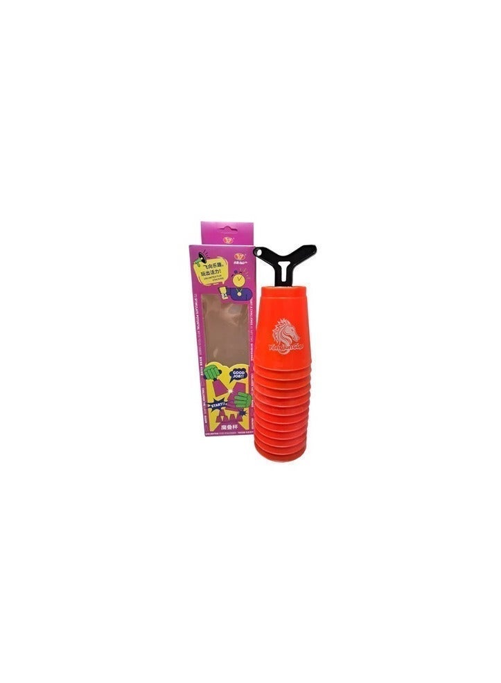 YJ Sport Stacking Cup Set Red – Professional Training Cups for Fast Stacking Practice and Coordination Development - Image 1