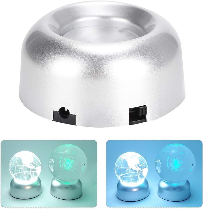 Focket Crystal Led Light BaseMulticolor Changing RoundShape Portable Usb Led Pedestals Crystal Display Base Stand For Crystal BallsCrystal StatuesJewelry Home Party Table Plant Decoration - Image 2