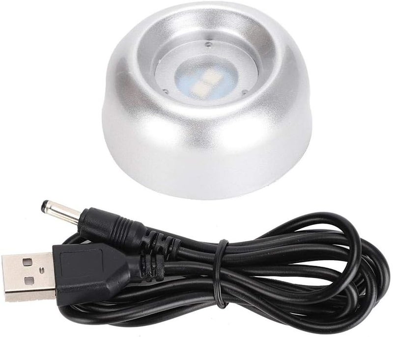 Focket Crystal Led Light BaseMulticolor Changing RoundShape Portable Usb Led Pedestals Crystal Display Base Stand For Crystal BallsCrystal StatuesJewelry Home Party Table Plant Decoration - Image 1