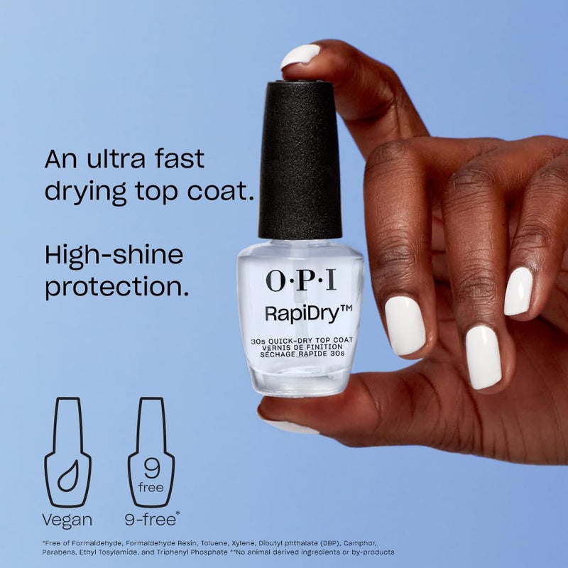 OPI RapiDry Nail Polish Top Coat | Quick Drying Top Coat | Quick Dry, High Shine & Glossy, Protects Nails - Image 3