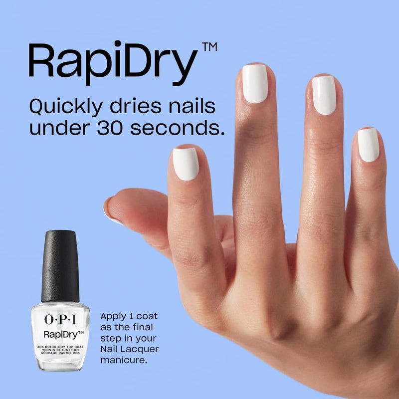 OPI RapiDry Nail Polish Top Coat | Quick Drying Top Coat | Quick Dry, High Shine & Glossy, Protects Nails - Image 2