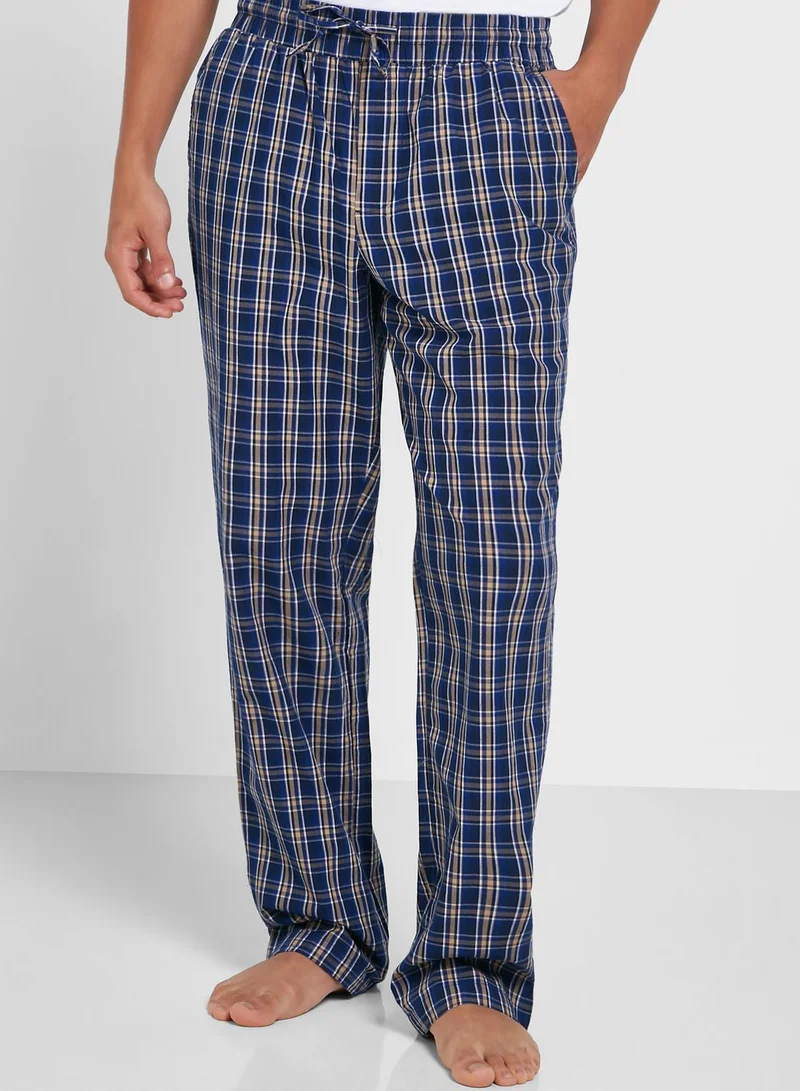Seventy Five 2 Pack Checked Bottom Pyjama