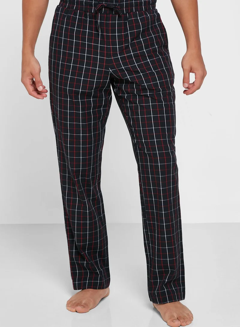 Seventy Five 2 Pack Checked Bottom Pyjama