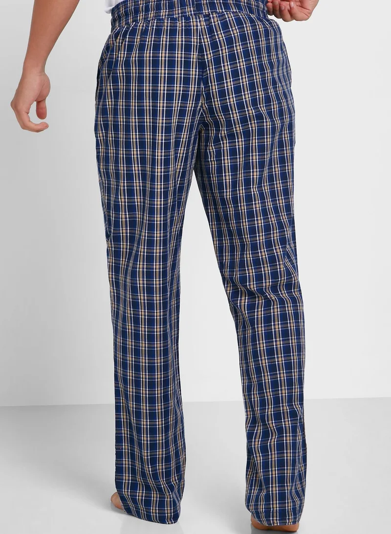 Seventy Five 2 Pack Checked Bottom Pyjama