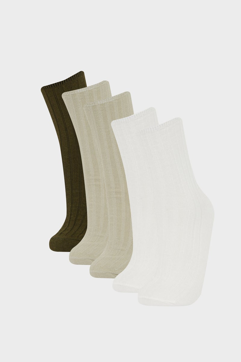 DeFacto Green Woman 5 Piece Long Sock Casual - Image 1