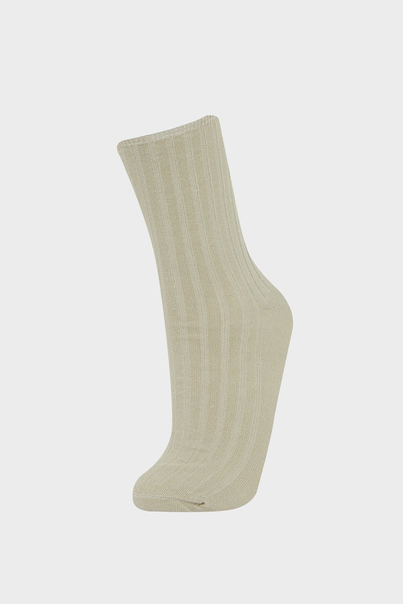 DeFacto Green Woman 5 Piece Long Sock Casual - Image 5