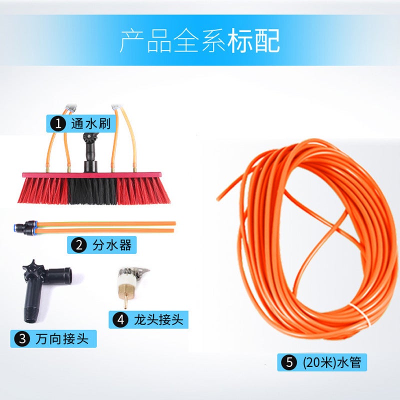 Povoltaic Panel Cleaning Tool Water Brush Glass Cleaning Brush Extension Rod Door Washing Head Exterior Wall Car Washing Brush Telescopic Rod - Image 4