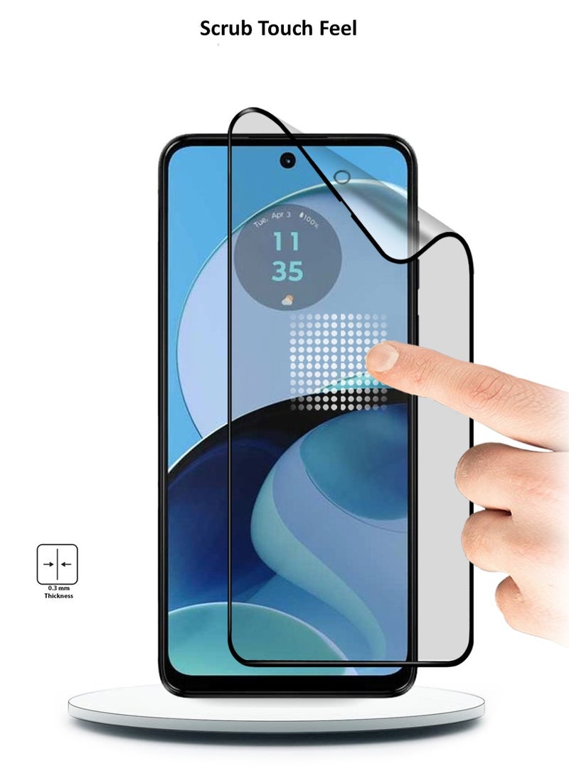 Techie غشاء واقي شاشة سيراميكي غير لامع 9D لهاتف Motorola Moto G14 - ملمس ناعم ومضاد لبصمات الأصابع وخالٍ من الفقاعات - Image 2