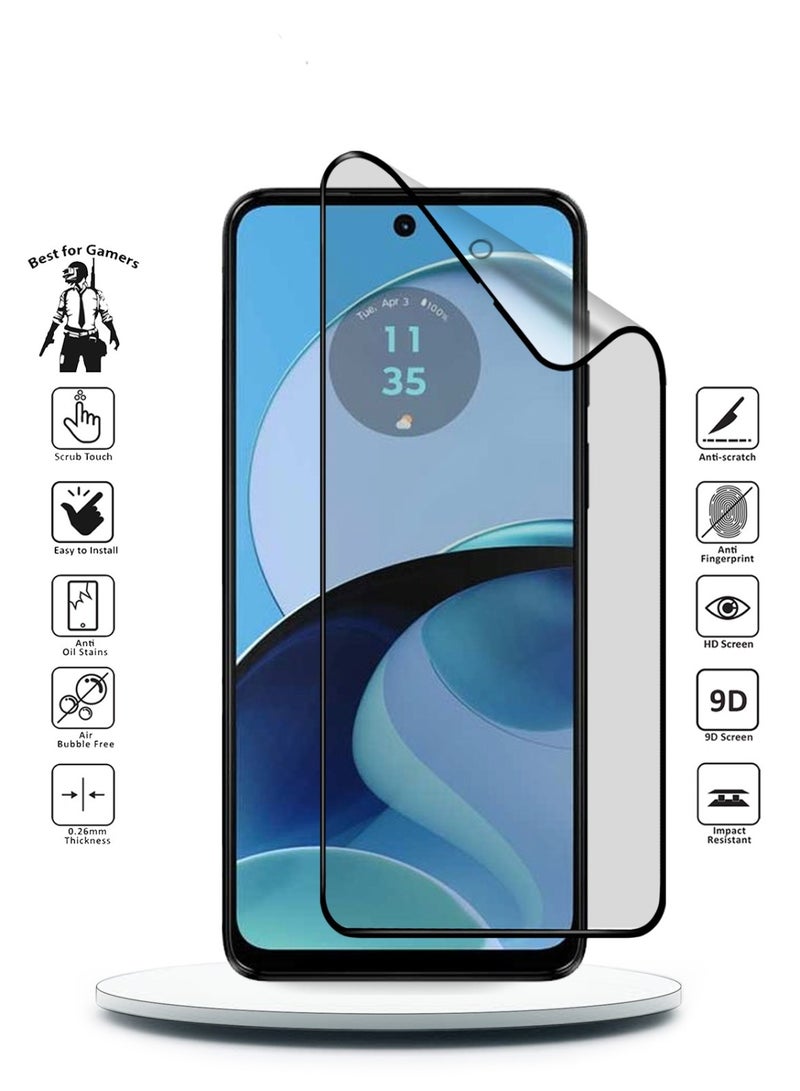 Techie غشاء واقي شاشة سيراميكي غير لامع 9D لهاتف Motorola Moto G14 - ملمس ناعم ومضاد لبصمات الأصابع وخالٍ من الفقاعات - Image 5