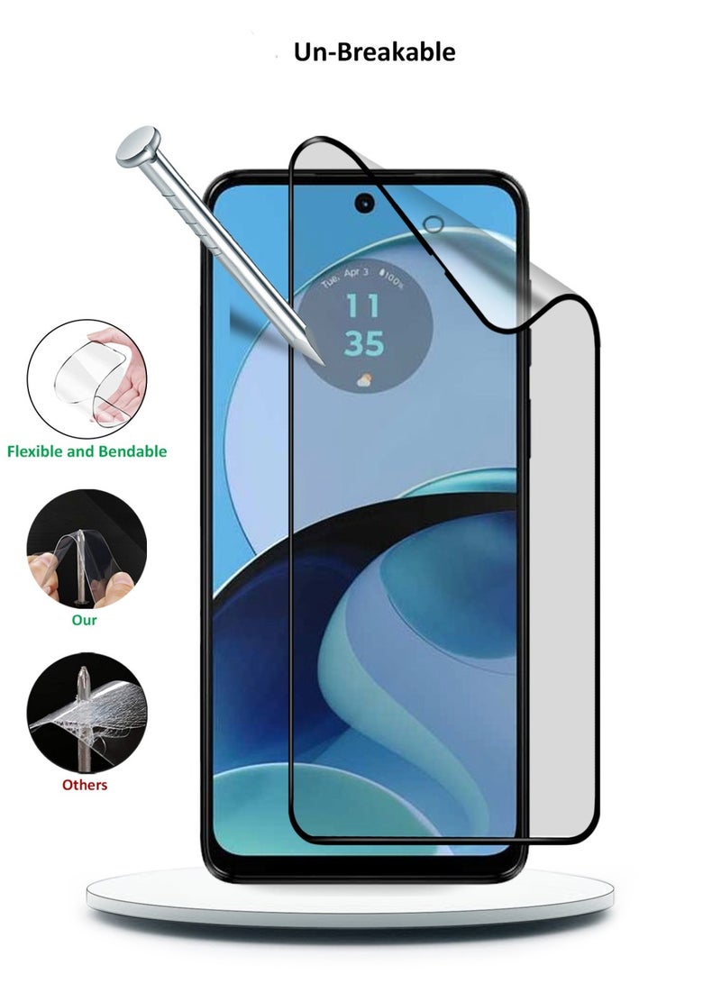 Techie غشاء واقي شاشة سيراميكي غير لامع 9D لهاتف Motorola Moto G14 - ملمس ناعم ومضاد لبصمات الأصابع وخالٍ من الفقاعات - Image 4