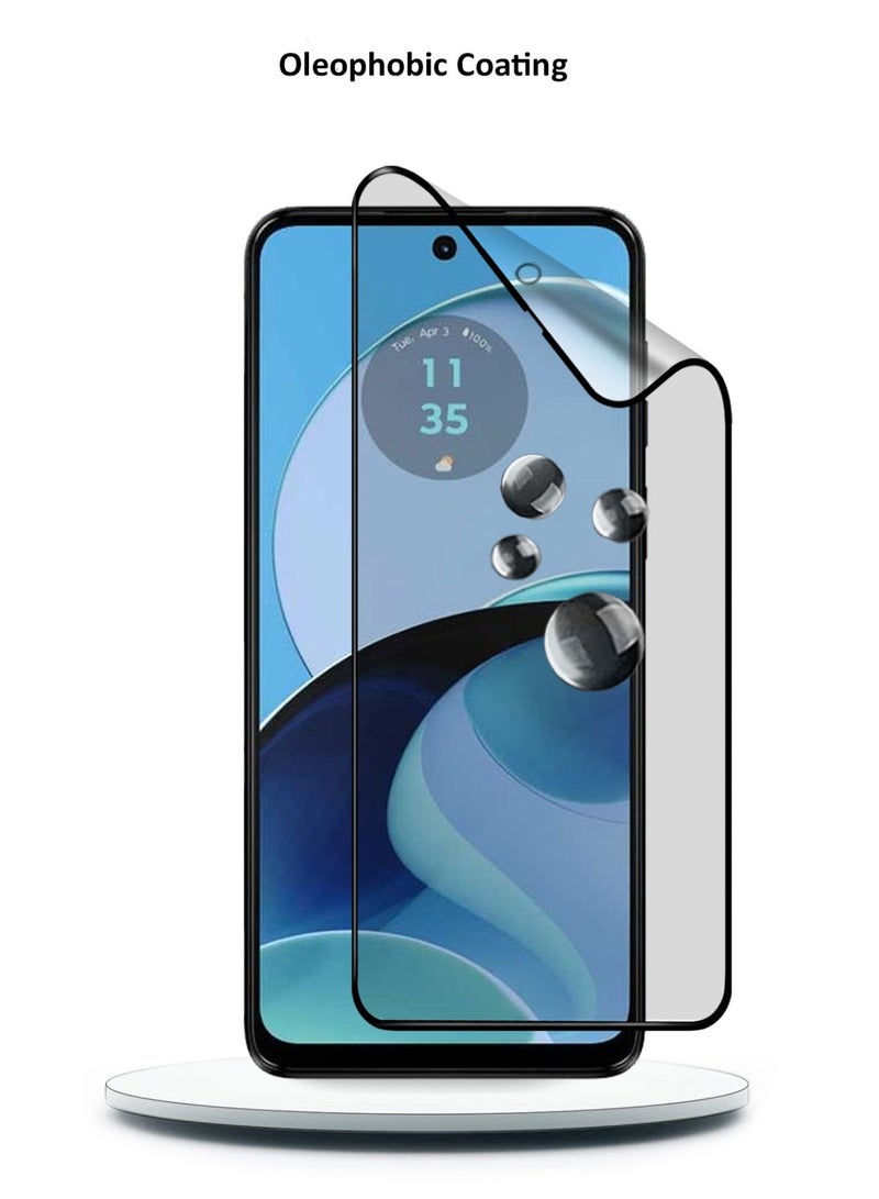 Techie غشاء واقي شاشة سيراميكي غير لامع 9D لهاتف Motorola Moto G14 - ملمس ناعم ومضاد لبصمات الأصابع وخالٍ من الفقاعات - Image 3