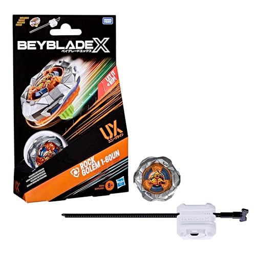 BeyBlade باي بليد إكس روك غولم 1-60UN UX مجموعة بداية مع تاكارا تومي نوع الدفاع قمة ومشغل، ألعاب قتال القمم، للأعمار 8 وما فوق - Image 1