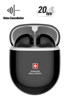 Delta 2 True Wireless Earbuds with ENC Noise Cancelling, Gaming Mode Low Latency 80ms, HD Audio & Calls, Bluetooth 5.3, Type-C Fast Charging, Auto Pairing, Smart Touch Control – Compatible with iPhone, Samsung & More – Black