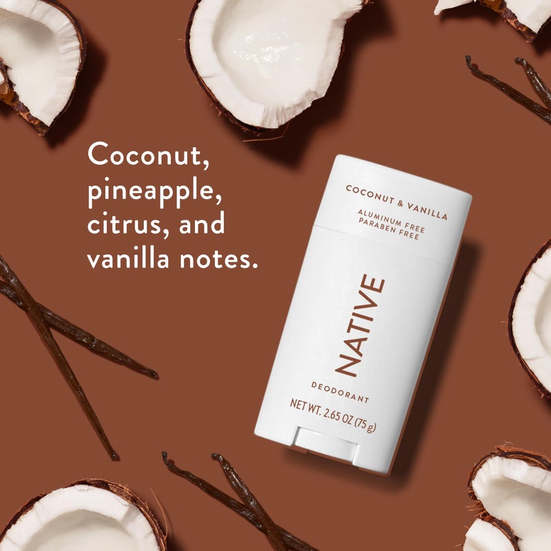 Native Deodorant Contains Naturally Derived Ingredients, 72 Hour Odor Control | Deodorant for Women and Men, Aluminum Free with Baking Soda, Coconut Oil and Shea Butter | Coconut & Vanilla - Image 5