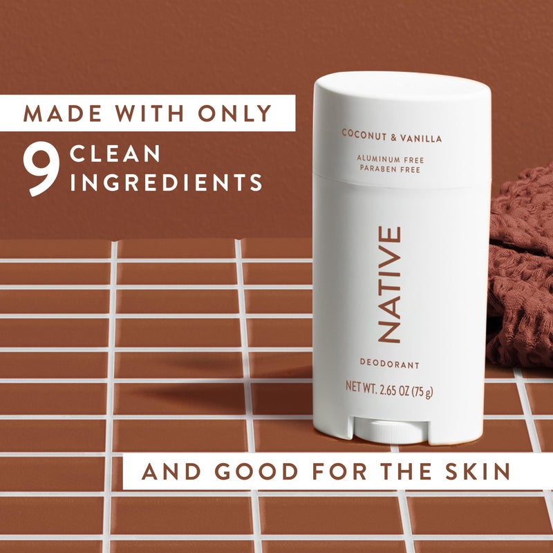 Native Deodorant Contains Naturally Derived Ingredients, 72 Hour Odor Control | Deodorant for Women and Men, Aluminum Free with Baking Soda, Coconut Oil and Shea Butter | Coconut & Vanilla - Image 2