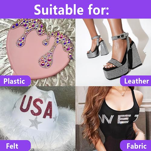 blinginbox Hotfix Applicator Tool DIY Hot Fix Rhinestone Setter Hot Fixed Kit 6000 Pcs 30/20/16/12/10/6SS 16 Colors Bigger Crystal Gems Picker Bedazzler Kit with Rhinestones Bedazzler Gun - Image 4