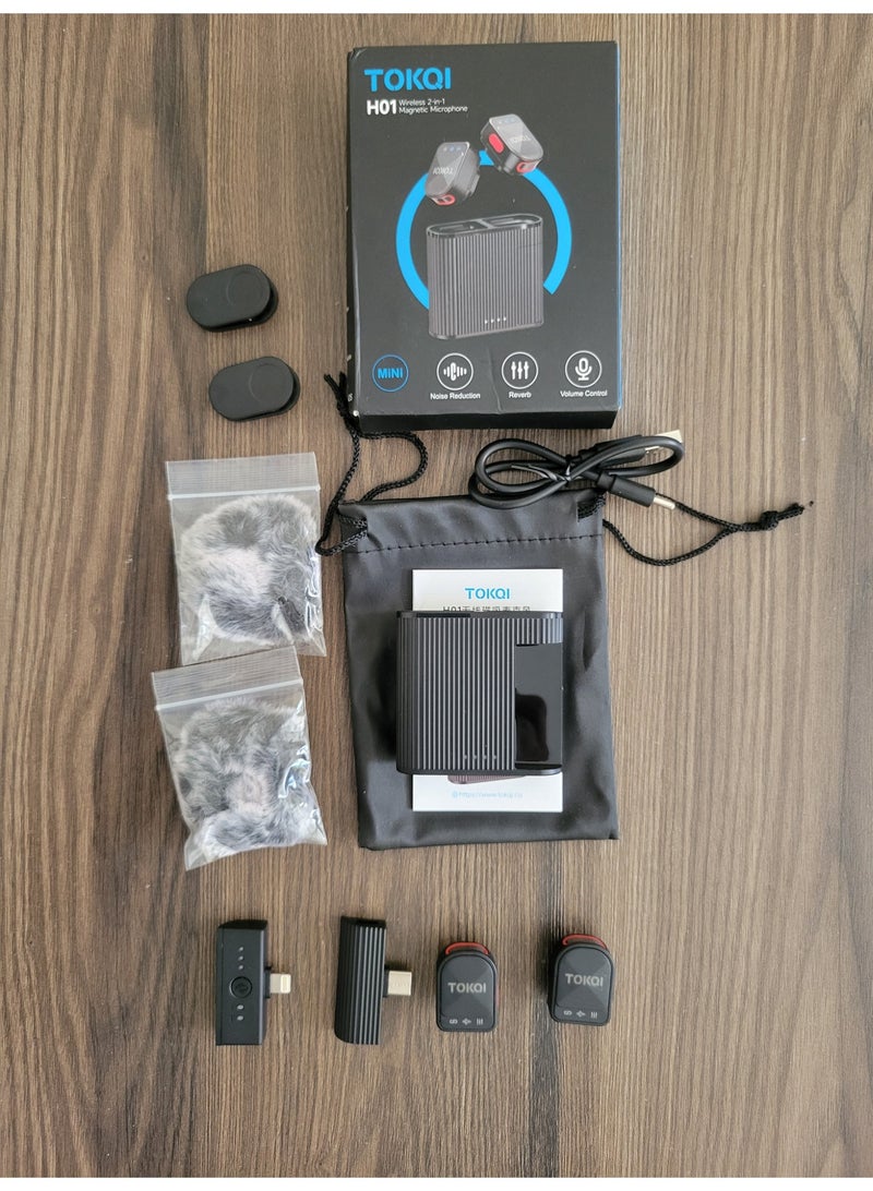 TOKQI H01 Wireless Lavalier Microphone – Noise Reduction for Clear Audio - Image 3