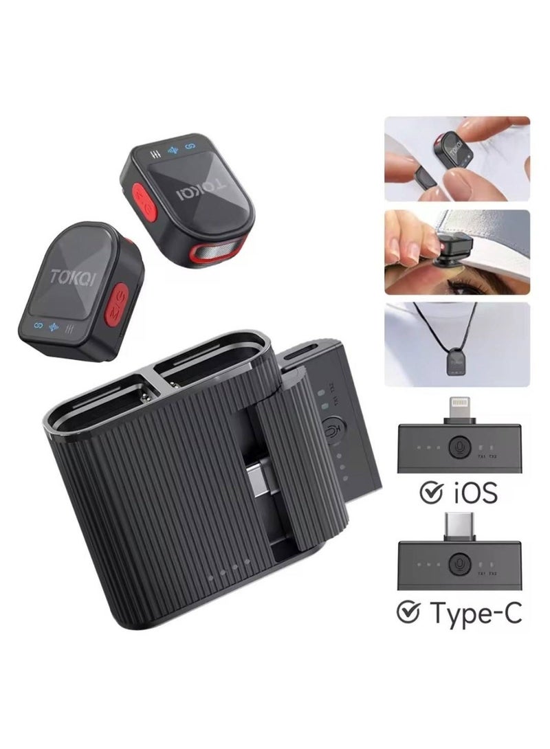 TOKQI H01 Wireless Lavalier Microphone – Noise Reduction for Clear Audio - Image 1