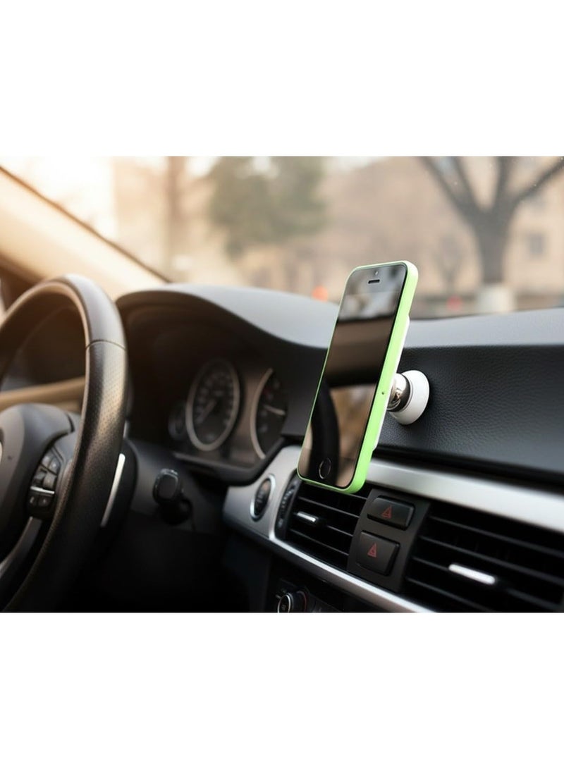 حامل موبايل مغناطيسي للسيارة دوران 360 درجة – تصميم صغير يثبت على فتحة التهوية، حامل هاتف عالمي قوي الثبات لجميع الهواتف الذكية - Image 2