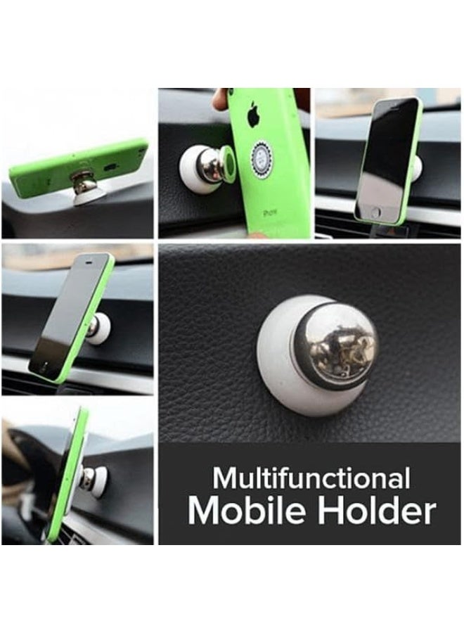 حامل موبايل مغناطيسي للسيارة دوران 360 درجة – تصميم صغير يثبت على فتحة التهوية، حامل هاتف عالمي قوي الثبات لجميع الهواتف الذكية - Image 4