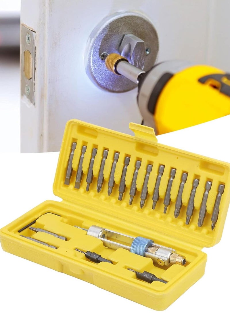 GGOOT High - Speed Steel Screwdriver Set | 20 - Piece Cross/Slot Bits & Countersunk Drill | Strong Hardware Tool for DIY/Home Repair/Electronics | Includes Hex Wrench & Storage Box  - Image 2
