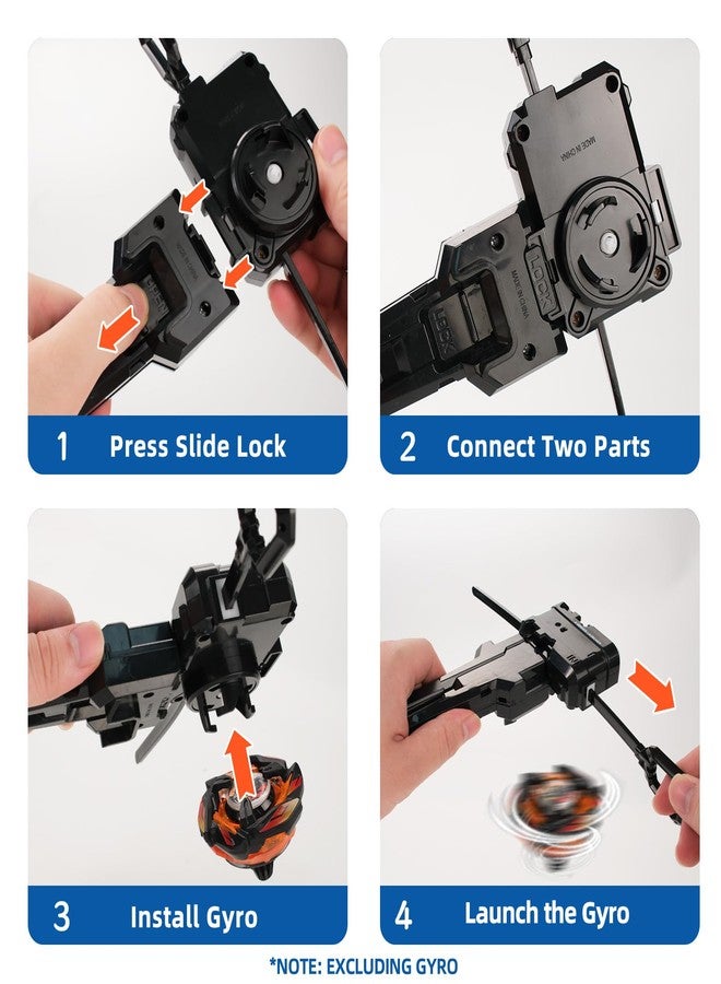 AIBREAY X Winder Launcher, with X Grip for Easy Control,Battling Gyro Accessories(Black) - Image 2