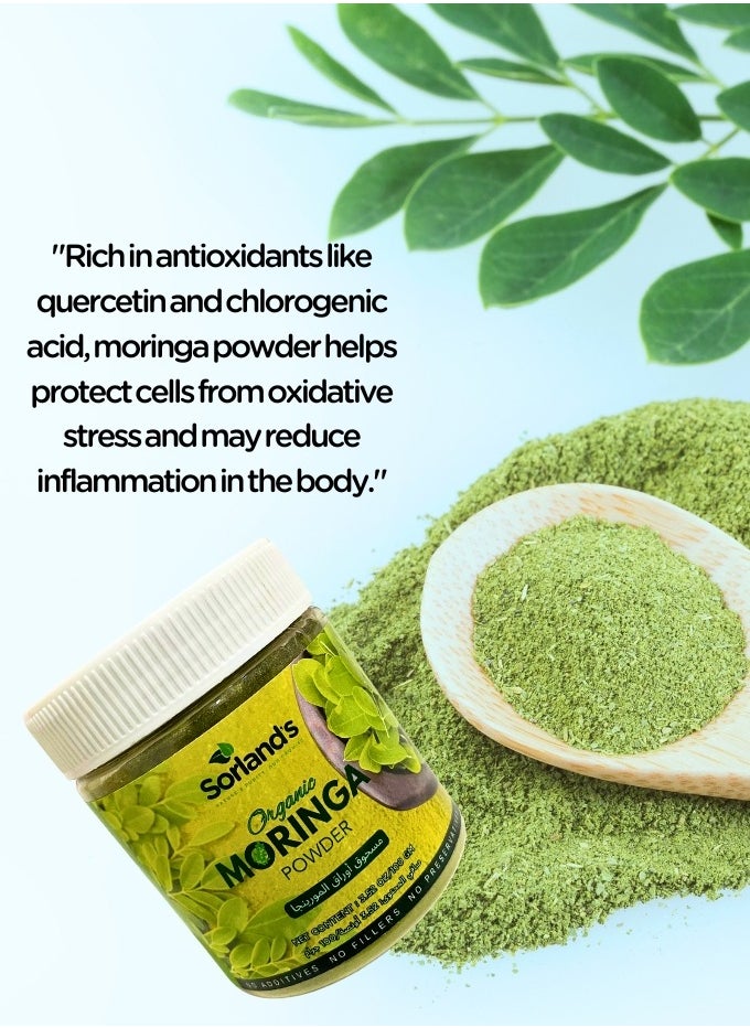 Sorland's - Natural Superfood Organic Moringa Powder - 100 gm - Image 1