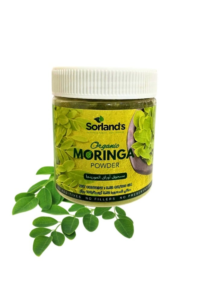 Sorland's - Natural Superfood Organic Moringa Powder - 100 gm - Image 1